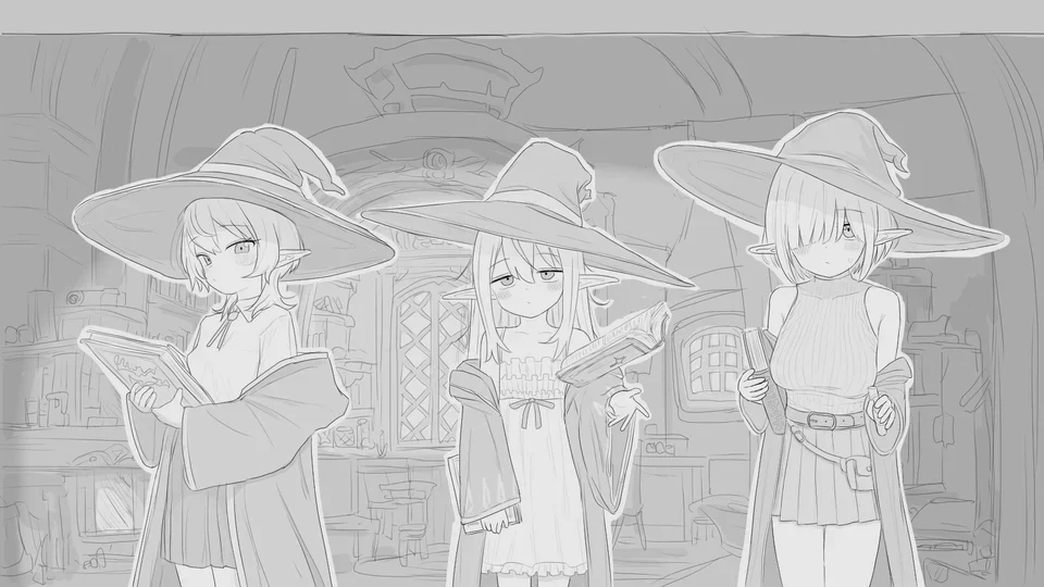 与隐居魔女的30天互动画面